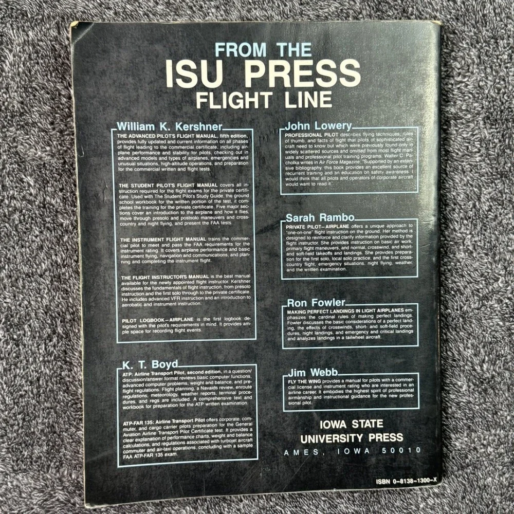 The Advanced Pilot's Flight Manual William K Kershner 5th Ed Aviation Textbook